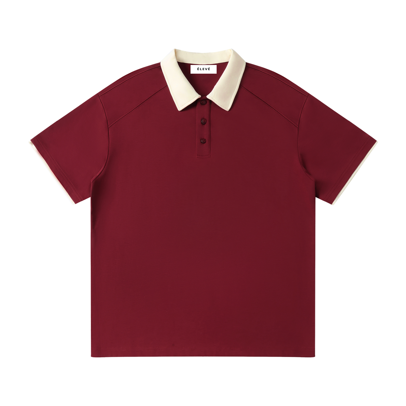 Contrast Collar Raglan Polo Shirt