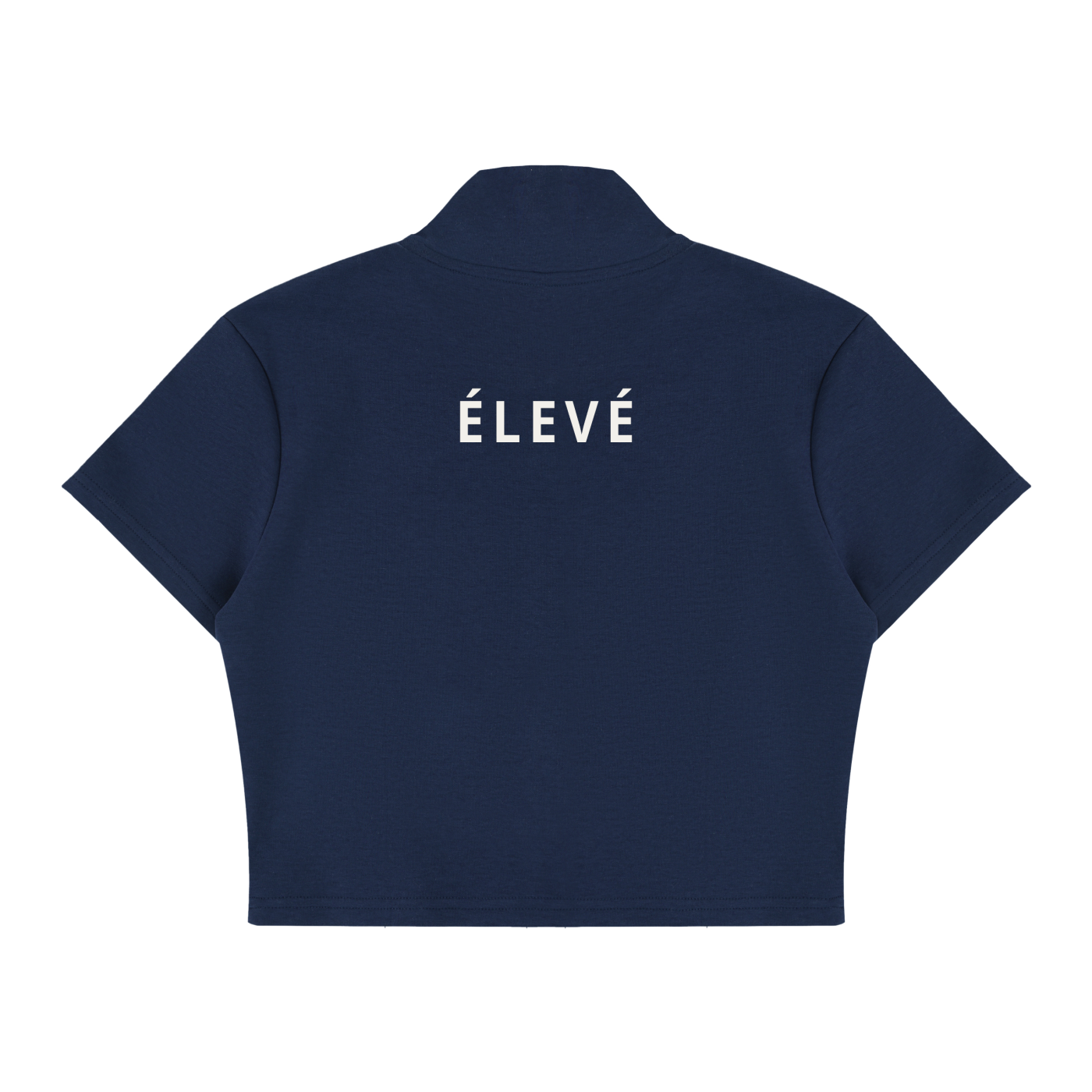 Women's Cropped Full Zip Short Sleeve T-Shirt